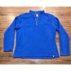 Mens REI CO-OP XL Blue 1/4 Zip Fleece Pullover Sweater XL Wallace Lake
